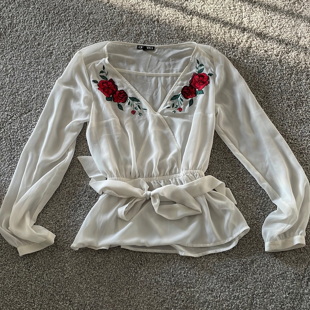 Sheer patterned shirt